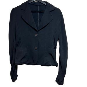 Vintage Gilmar rouched long sleeve Cropped black blazer Lg